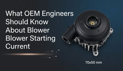 What key points about blower starting current should OEM engineers pay attention to?